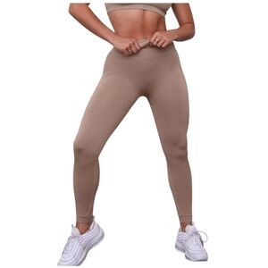 SET Active S Sculptflex Seamless Wide Waistband High Rise Power Legging Tan